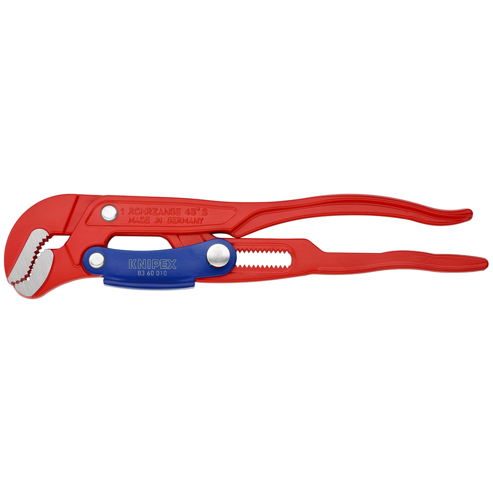 KNIPEX 83 60 010 Rohrzange S-Maul mit Schnelleinstellung rot pulverbeschichtet 330 mm