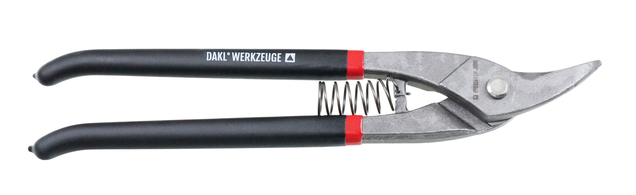 lochschere-lang-rechts-2 DAKL "eXtrem" Lochschere Blechschere rechts 250 mm, mit Feder und PVC-Griffen
