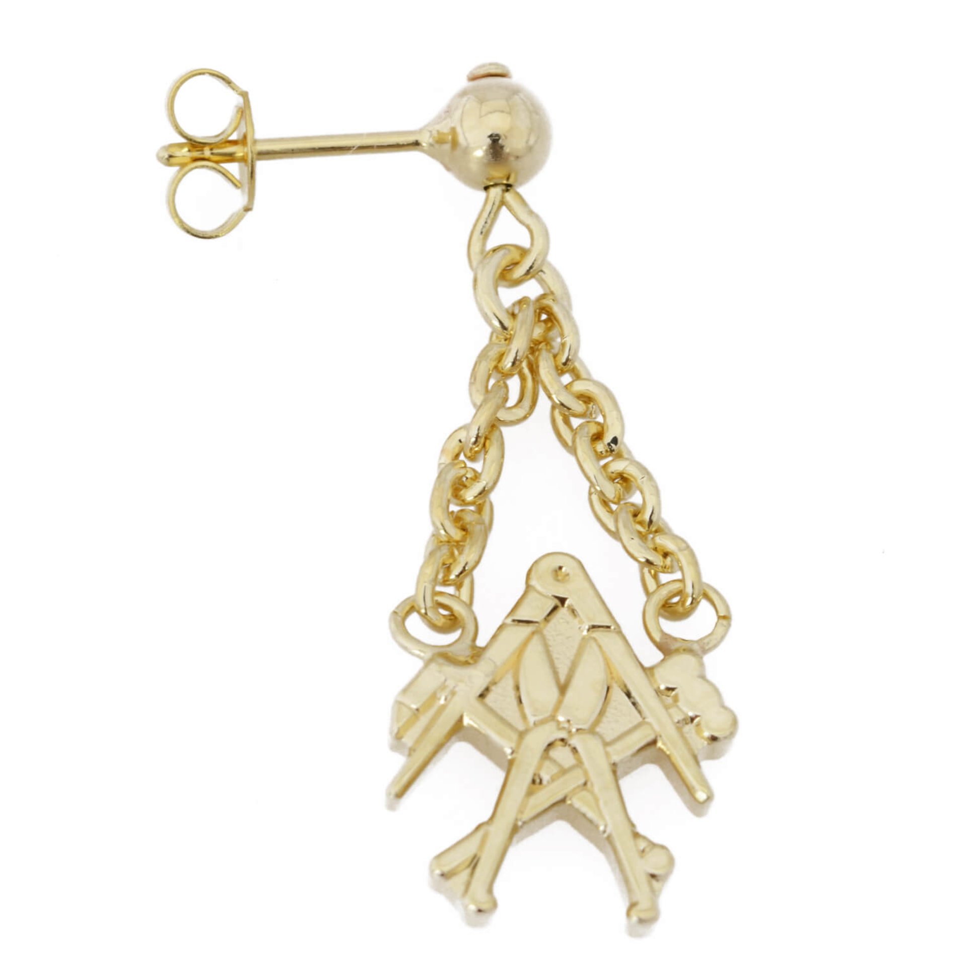 Klempner, Spengler Ohrschraube, vergoldet im Etui Zubehor, Ohrring, Schmuck