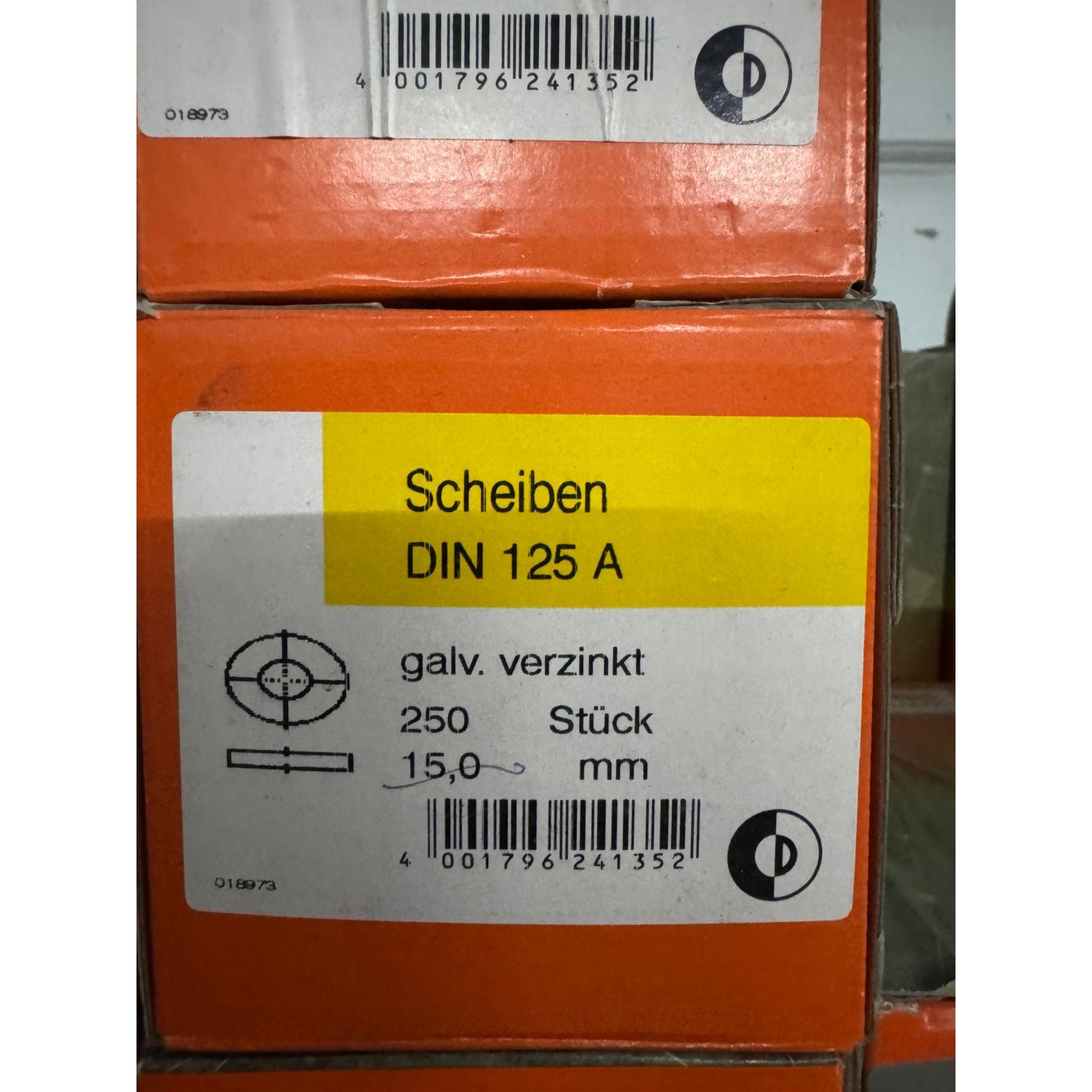Scheiben, DIN 125 A, galv. verzinkt, Stück, mm 15,0