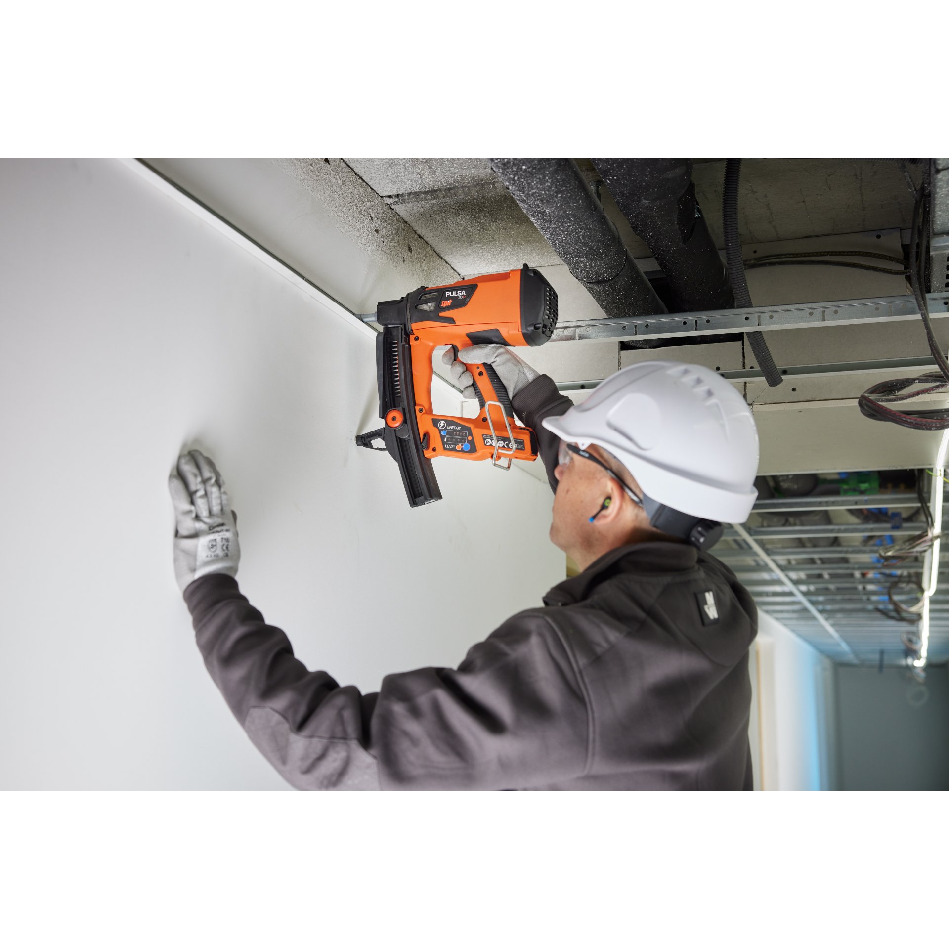 Elektrische Bohrmaschine, Werkzeug, Person, Arbeiter, Handschuh