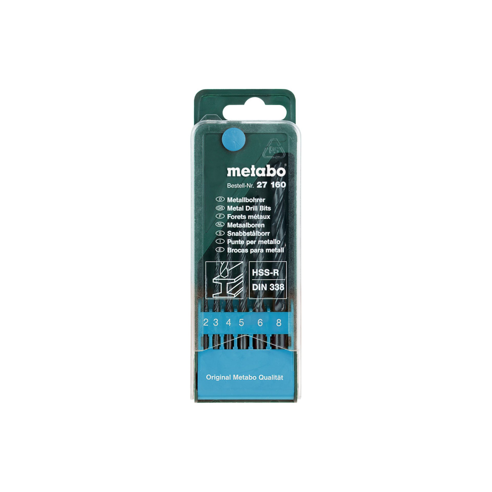 Metabo HSS-R-Bohrerkassette, 6-teilig (627160000) Flasche, Rasierwasser