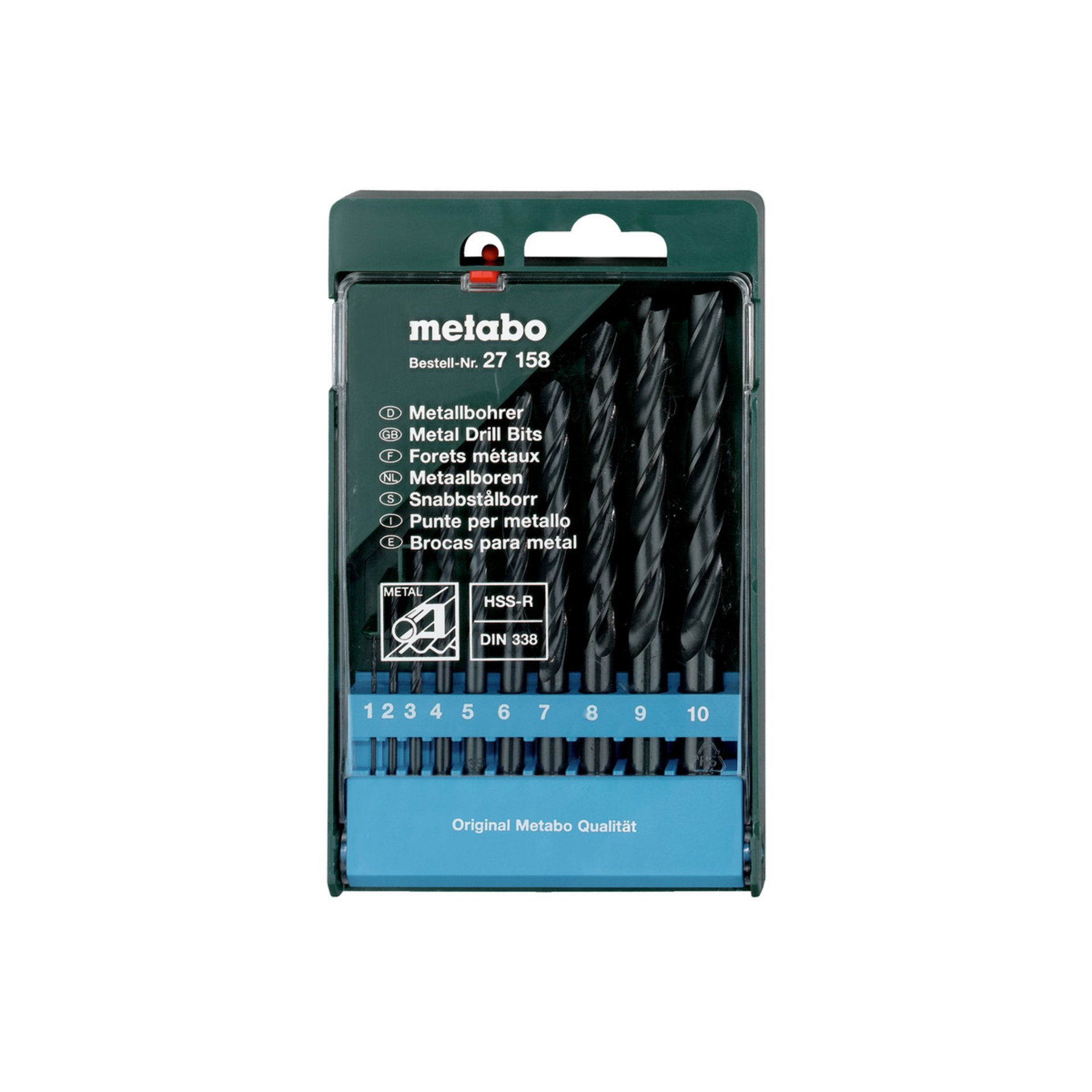 Metabo HSS-R-Bohrerkassette, 10-teilig (627158000) Metabo HSS-R-Bohrerkassette, 10-teilig (627158000)
