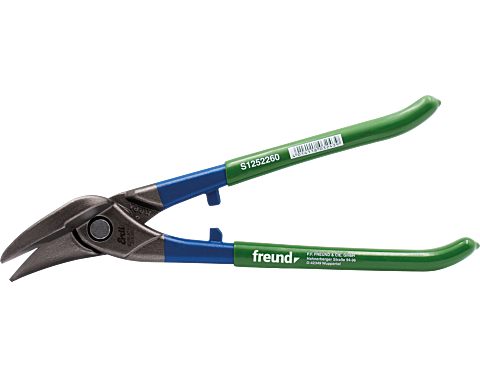 Idealschere rechts, PVC Griffe grün, 260 mm, Klempner, Freund