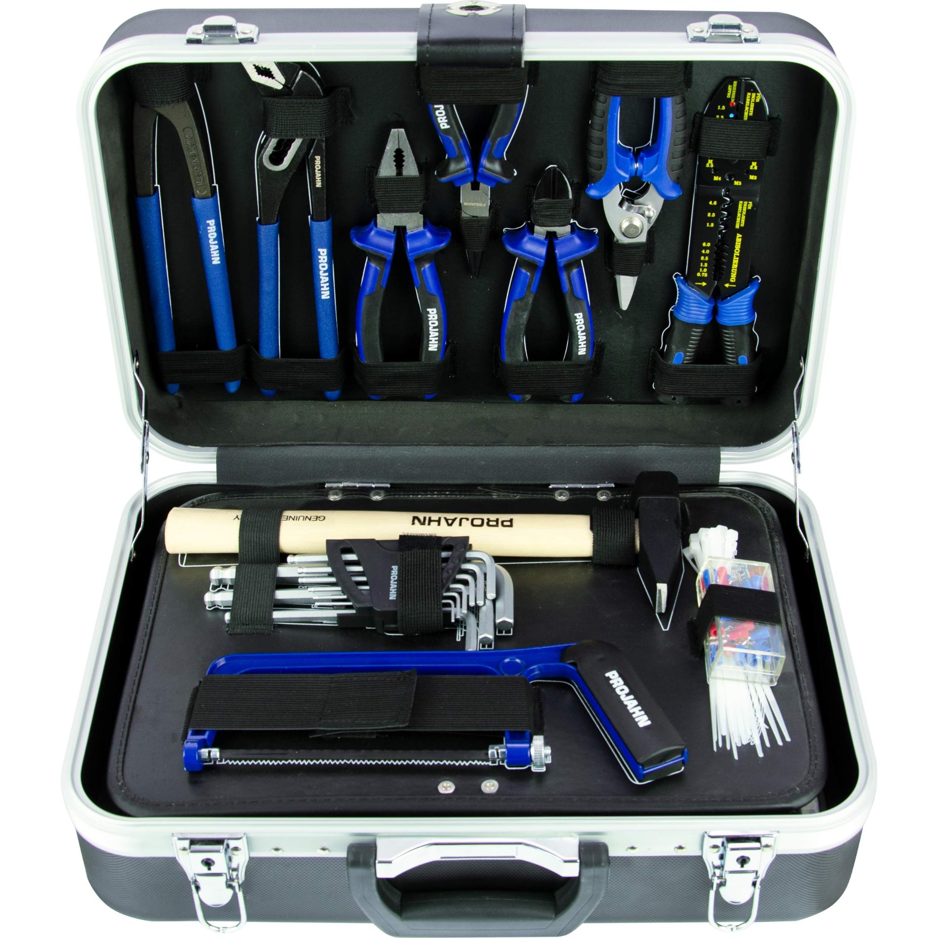 Werkzeugset, Koffer, Zangen, Säge, Hammer