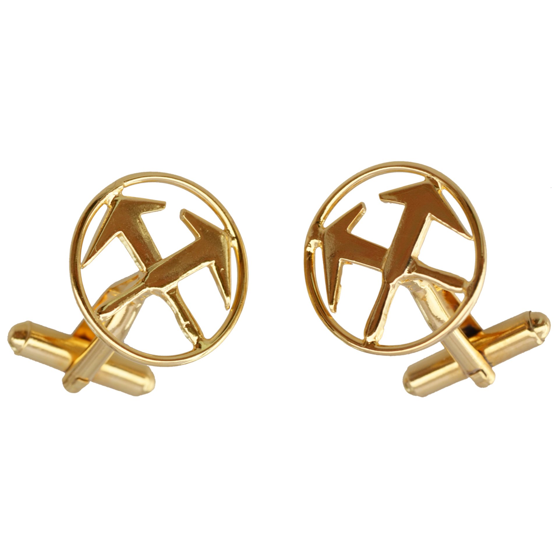 Dachdecker Zunft-Manschettenknöpfe vergoldet im Etui Zubehor, Ohrring, Schmuck