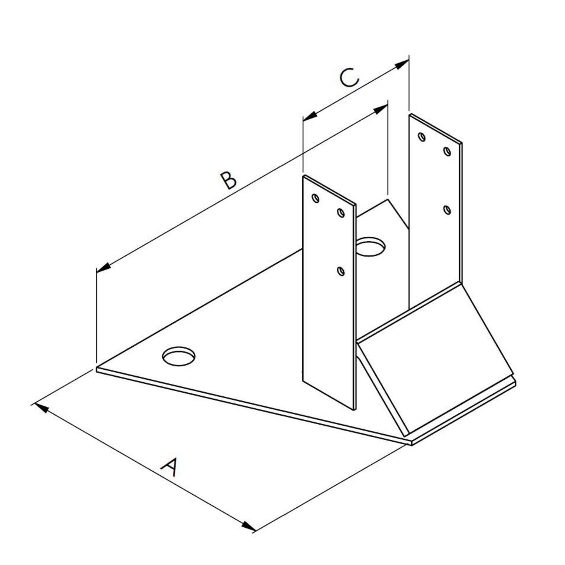 winkelständer, verbindungswinkel, montagehalter, metallfusing, löcher-ösen