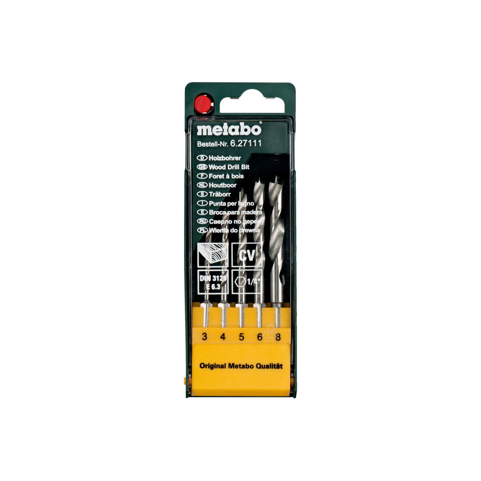 Metabo Holzbohrer-Kassette, 5-teilig E 6,3   (627111000) Gerät