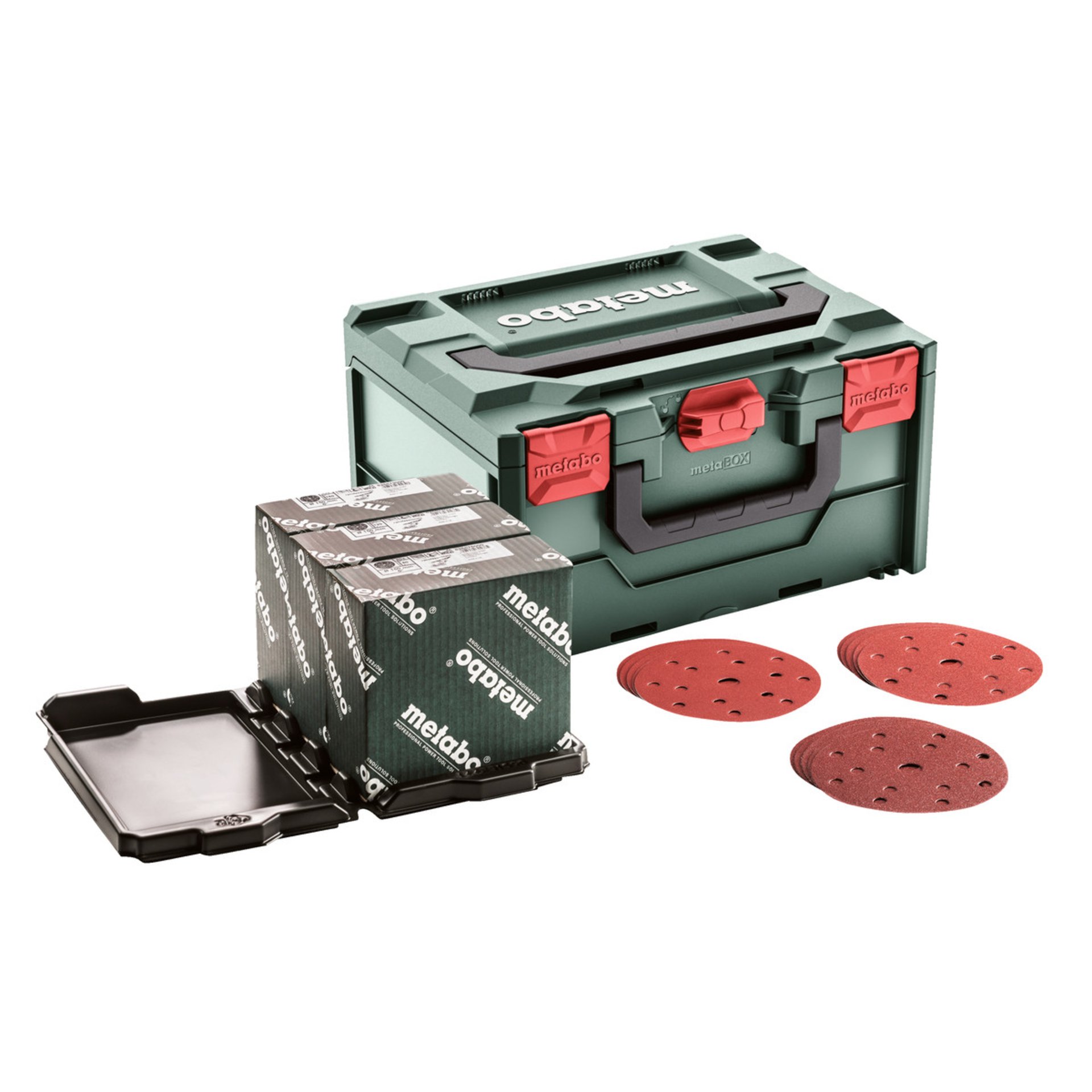 Metabo metaBOX Schleifmittel-Set "multi-hole", 150, H+M (626756000) Kiste
