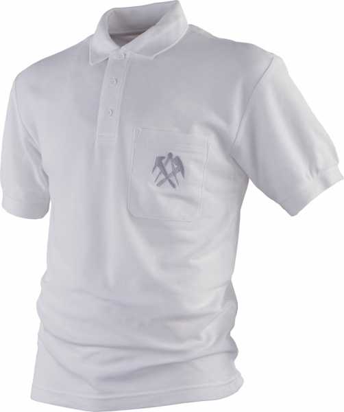 DACHDECKER-T-Shirt weiß mit V-Ausschnitt, JOB
